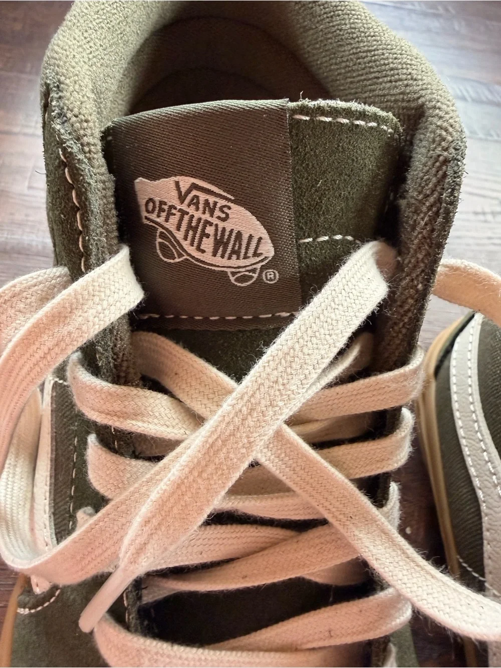 Vans Olive Green High-Top Sneakers with Gum Soles